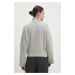 Vlněný svetr Answear Lab šedá barva, s pologolfem