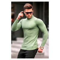 Madmext Mint Green Turtleneck Men's Knitwear Sweater 6306