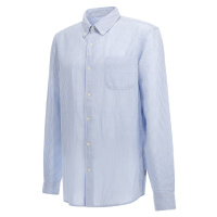 Košile woolrich botton down linen shirt modrá