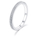 MOISS Minimalistický stříbrný prsten se zirkony R00020