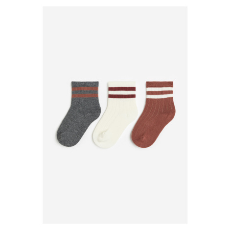 H & M - Ponožky: balení po 3 - béžová H&M