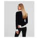 Svetr karl lagerfeld logo turtle neck black/white