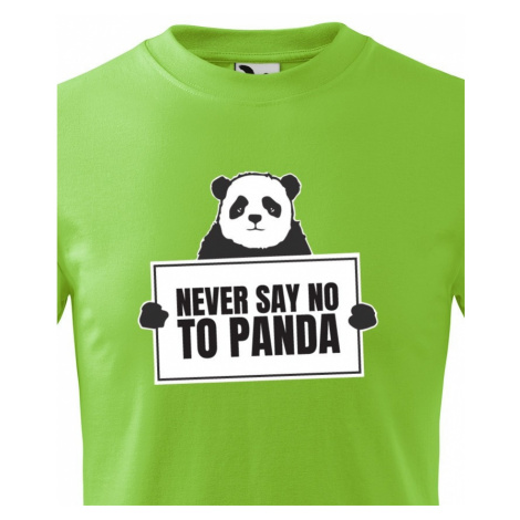 Dětské tričko Never say no to Panda - ideální dárek k Vánocům BezvaTriko