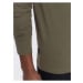 Khaki pánské basic tričko Ombre Clothing