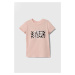 Dětské tričko EA7 Emporio Armani růžová barva
