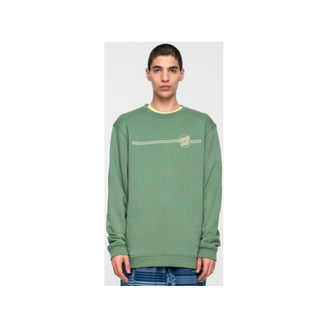 Santa Cruz Opus dot stripe crew Zelená