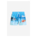H & M - Plavecké šortky's potiskem - modrá