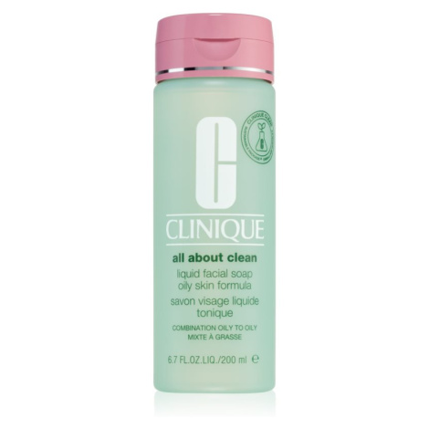 Clinique Liquid Facial Soap Oily Skin Formula tekuté mýdlo pro mastnou a smíšenou pleť 200 ml