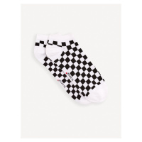 Černo-bílé pánské kostkované ponožky Celio