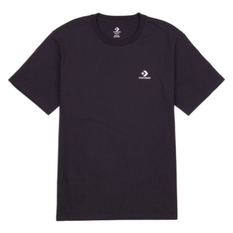 Converse CLASSIC LEFT CHEST SS TEE Unisexové tričko, černá, velikost