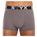 3PACK pánské boxerky Styx sportovní guma tmavě šedé (3G1063)