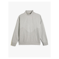 Koton High Neck Sweatshirt Textured Long Sleeve