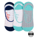Meatfly ponožky Low Socks Triple Pack Blue Dots | Modrá