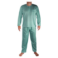 Jindřich dlouhé pyžamo pánské V2338 zelená