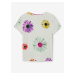 Bílé holčičí květované tričko Desigual Danerys