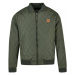 Diamond Quilt Nylon Jacket - olive