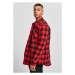 Padded Check Flannel Shirt - black/red