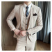 Jednobarevný oblek New Fashion sako+vesta+kalhoty