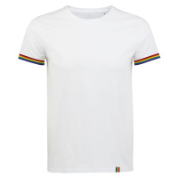 SOĽS Rainbow Men Pánské tričko SL03108 White / Multicolore