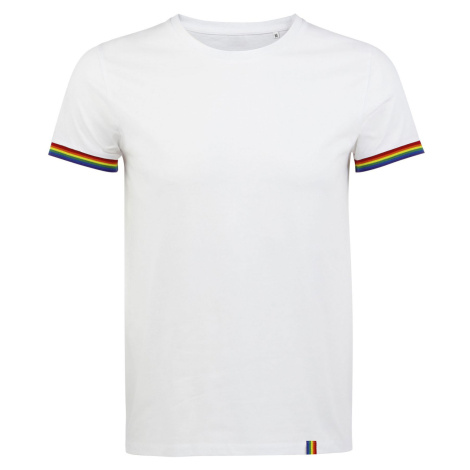SOĽS Rainbow Men Pánské tričko SL03108 White / Multicolore SOL'S
