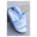 Světle modré gumové nízké pantofle Barbados EVA