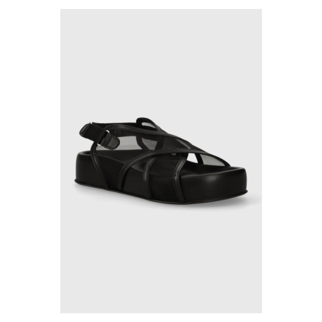 Sandály AGL Jane Cross dámské, černá barva, na platformě, D685012PGK62481013