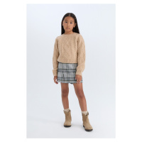 DEFACTO Girl Plaid Shorts Skirt