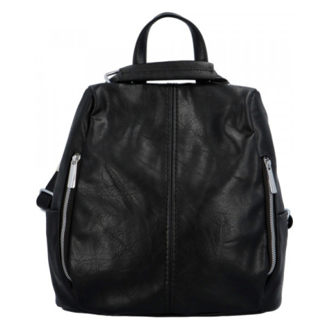 Módní dámský koženkový kabelko/batoh Litea, černá Paolo Bags