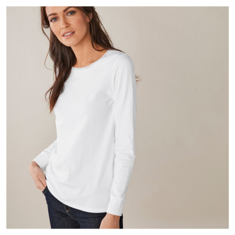 Blancheporte Hřejivé tričko s dlouhými rukávy bílá