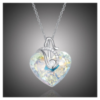 Éternelle Exkluzivní náhrdelník Swarovski Elements Courtney - srdce NH1115-P0996B Bílá/čirá 40 c