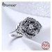 Stříbrný prsten třpytivá růže SCR382 LOAMOER
