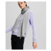 Šála karl lagerfeld k/ikonik 2.0 knit scarf light grey mélange