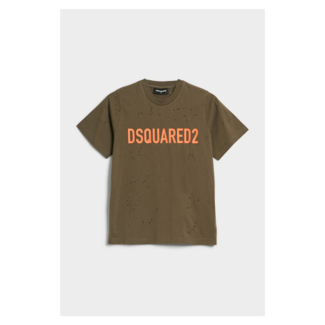 Tričko dsquared2 slouch fit t-shirt zelená Dsquared²