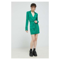 Šaty HUGO zelená barva, mini