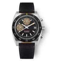 Nivada Grenchen Chronosport Yellow Automatic - Black Leather