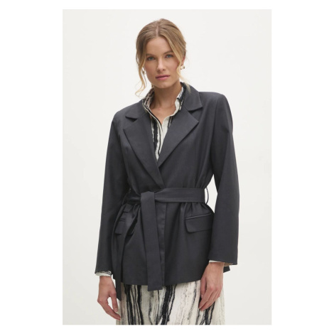 Šedá dámská saka