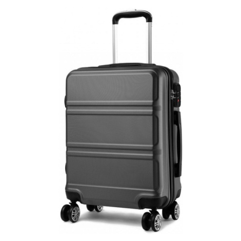 Konofactory Šedý odolný skořepinový cestovní kufr "Travelmania" - M (35l), L (65l), XL (100l)
