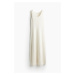 H & M - Pletené šaty z hedvábné směsi - bílá