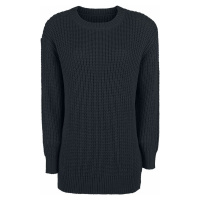 Urban Classics Ladies Basic Crew Sweater Pletený svetr černá