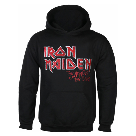 mikina s kapucí pánské Iron Maiden - NOTB Vtge Logo Faded Edge Album- BLACK - ROCK OFF - IMHOOD1