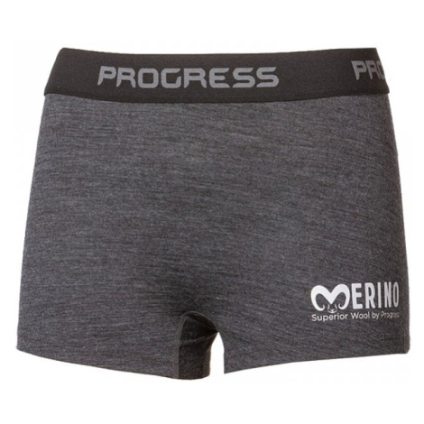 Kalhotky dámské Progress SKNZ merino boxerky šedý melír