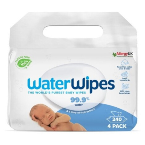 WaterWipes Dětské vlhčené ubrousky 100% bioodbouratelné 4x60ks Water Wipes