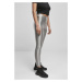 Ladies Highwaist Shiny Metallic Leggings - darksilver