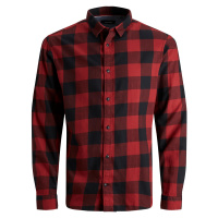 Jack&Jones Pánská košile JJEGINGHAM Slim Fit 12181602 Brick Red