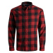 Jack&Jones Pánská košile JJEGINGHAM Slim Fit 12181602 Brick Red