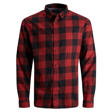 Jack&Jones Pánská košile JJEGINGHAM Slim Fit 12181602 Brick Red Jack & Jones