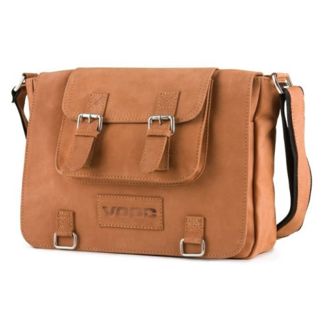 Unisex městská kožená značková taška; velbloud SKL