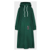 Zelené dlouhé hrubší teplákové šaty (744ART)
