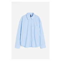 H & M - Oversized bavlněná košile - modrá