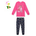 Dívčí pyžamo KUGO MP3828, sytě růžová / tmavě modré kalhoty Barva: Růžová tmavší